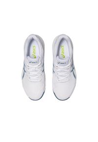 Buty do tenisa dla dzieci Asics Gel Game 9 Allcourt. Kolor: biały. Materiał: materiał, syntetyk. Szerokość cholewki: normalna. Sport: tenis