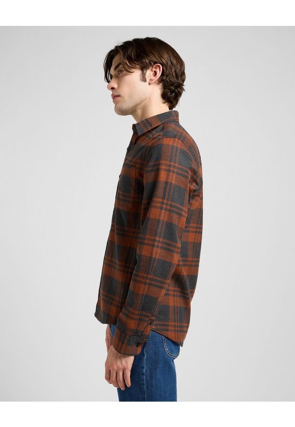 Lee - MESKA KOSZULA LEE LEESURE SHIRT COPPER FIELDS 112370560