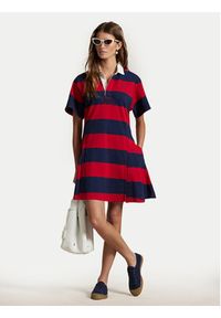 Polo Ralph Lauren Sukienka codzienna 211971761001 Czerwony Regular Fit. Okazja: na co dzień. Typ kołnierza: polo. Kolor: czerwony. Materiał: bawełna. Typ sukienki: proste. Styl: casual #3