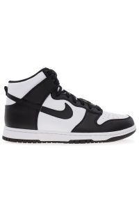 Buty Nike Dunk High Retro DD1399-105 - biało-czarne. Kolor: czarny, biały, wielokolorowy. Materiał: skóra, syntetyk, guma. Szerokość cholewki: normalna. Sezon: lato