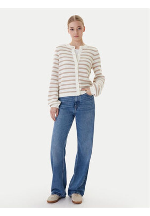 Vero Moda Kardigan Gorgeous 10338565 Beżowy Regular Fit. Kolor: beżowy. Materiał: syntetyk