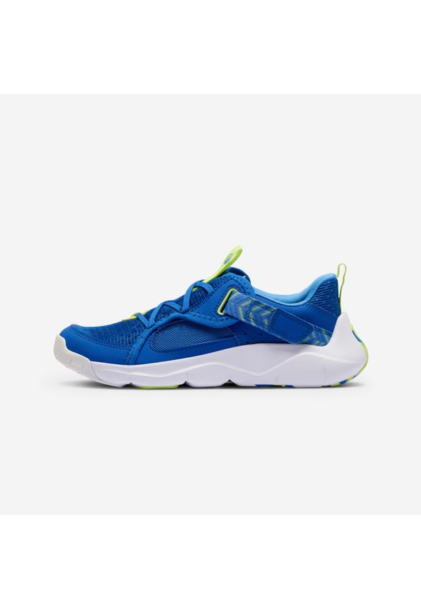 Buty sportowe dla dzieci Decathlon Playful Summer. Okazja: na uczelnię. Zapięcie: rzepy. Kolor: żółty, wielokolorowy, niebieski, zielony. Materiał: kauczuk, tkanina. Szerokość cholewki: normalna