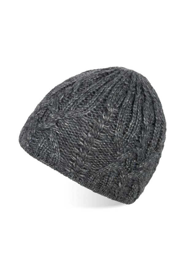 Czapka damska szara PAOLO PERUZZI A-03-GR. Kolor: szary. Materiał: materiał. Sezon: zima. Styl: klasyczny