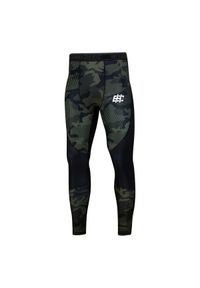 Legginsy sportowe męskie EXTREME HOBBY HAVOC. Kolor: zielony, brązowy. Materiał: poliester, elastan