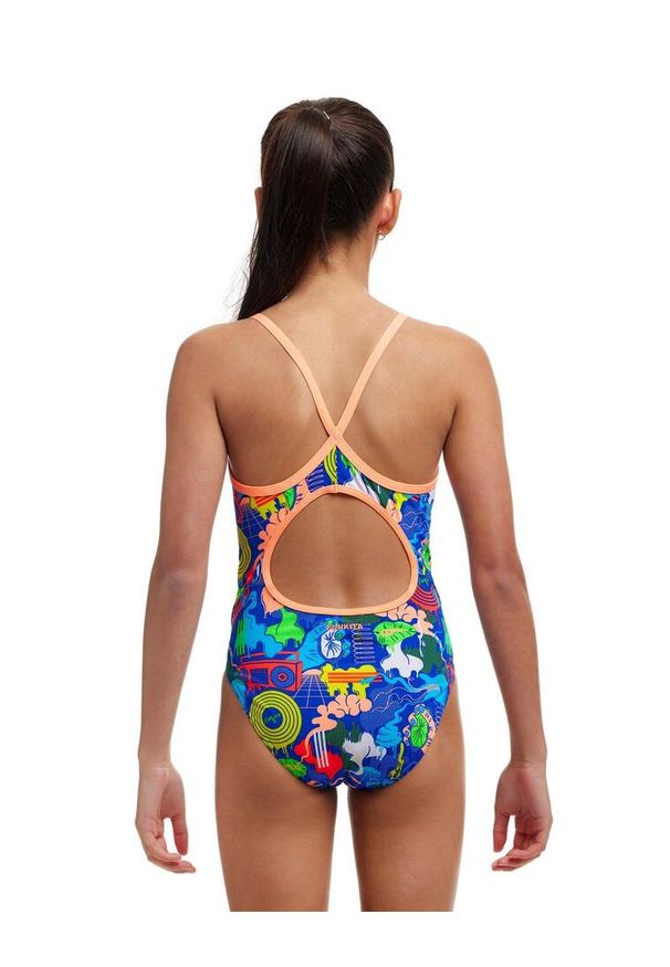 FUNKITA - Strój kąpielowy dziewczęcy Funkita Blues Baby Diamond Back. Kolor: wielokolorowy, niebieski. Materiał: poliester