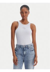 Guess Top W6RP39 KD092 Błękitny Regular Fit. Kolor: niebieski. Materiał: syntetyk #1