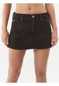 Calvin Klein Jeans Spódnica jeansowa J20J220468 Czarny Regular Fit. Kolor: czarny. Materiał: bawełna