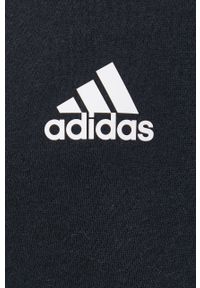Adidas - adidas Bluza HA6622 damska kolor czarny gładka. Okazja: na co dzień. Kolor: czarny. Materiał: bawełna, dzianina. Długość rękawa: długi rękaw. Długość: długie. Wzór: gładki. Styl: casual #3