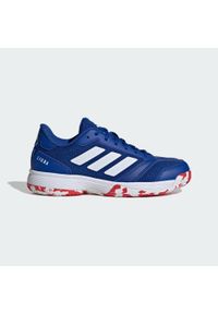 Adidas - Buty Ligra 8 Kids IN. Kolor: czerwony, biały, wielokolorowy, niebieski. Materiał: materiał