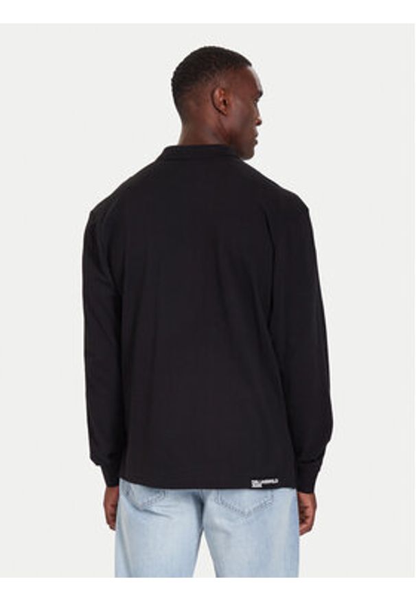 Karl Lagerfeld Jeans Polo A4M17028 Czarny Regular Fit. Typ kołnierza: polo. Kolor: czarny. Materiał: bawełna