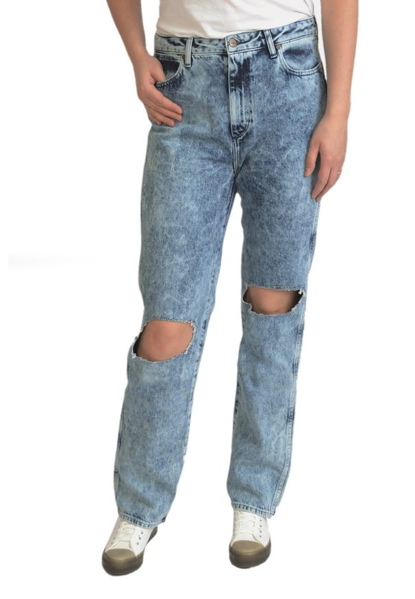 Wrangler - WRANGLER RETRO BOYFRIEND DAMSKIE SPODNIE JEANSOWE JEANSY DŻINS WROCK BLUES W243RI24T. Styl: retro