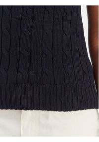 Polo Ralph Lauren Sweter 211971873006 Granatowy Slim Fit. Typ kołnierza: polo. Kolor: niebieski. Materiał: bawełna #2