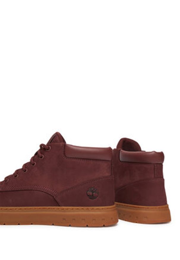 Timberland Sneakersy Maple Grove TB0A69FNEQ31 Bordowy. Kolor: czerwony. Materiał: nubuk, skóra