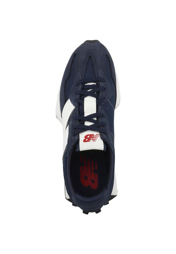 Buty do chodzenia męskie New Balance 327. Zapięcie: sznurówki. Kolor: niebieski, wielokolorowy, biały. Materiał: syntetyk, tkanina, materiał. Szerokość cholewki: normalna. Sport: turystyka piesza