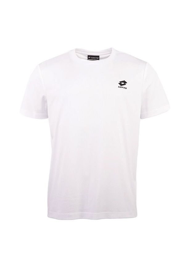 LOTTO - Koszulka męska Lotto 1124051-11-0601 - biała. Kolor: biały. Materiał: poliester
