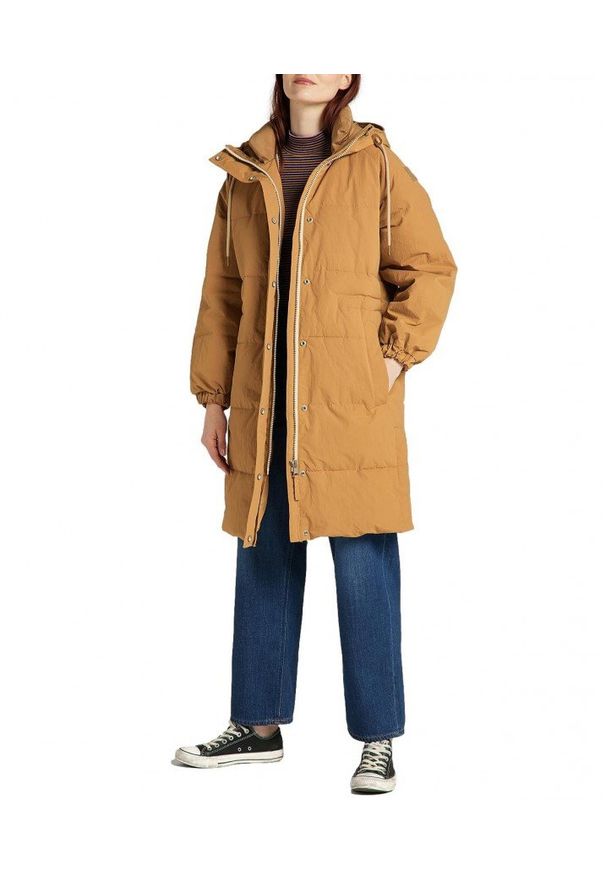 Lee - LEE LONG PUFFER DAMSKA KURTKA PARKA TOBACCO BROWN L56IXWSZ 112140312