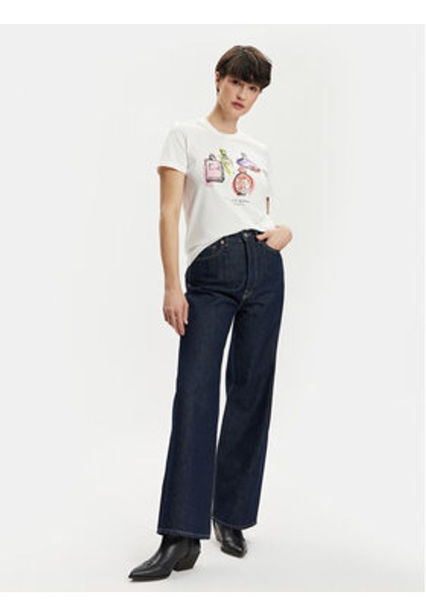 only - ONLY T-Shirt Pretty 15316596 Biały Regular Fit. Kolor: biały. Materiał: bawełna