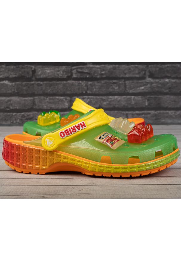 Klapki męskie Crocs HARIBO CLS CLG. Kolor: czerwony, zielony, wielokolorowy, żółty. Sport: pływanie