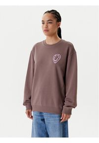 Hugo - HUGO Bluza 50545052 Brązowy Oversize. Kolor: brązowy. Materiał: bawełna #1