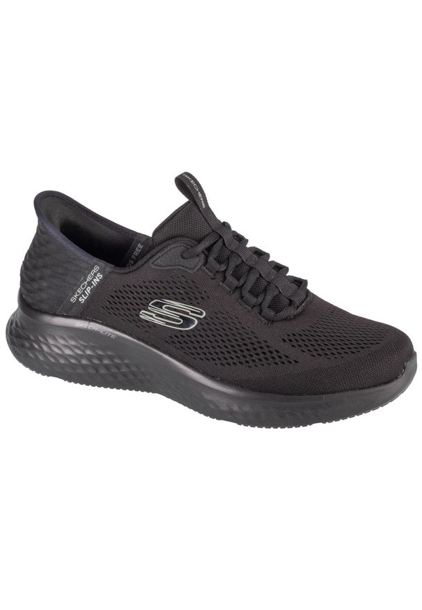 skechers - Buty sportowe Sneakersy męskie, Slip-Ins: Skech-Lite Pro - Primebase. Kolor: czarny. Materiał: materiał. Sport: turystyka piesza