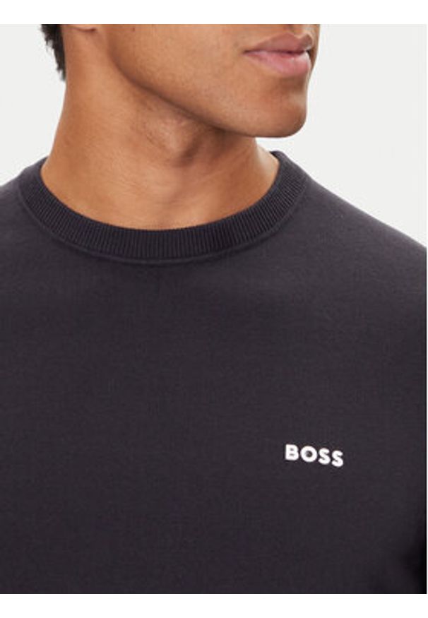 BOSS Sweter K_Ever-X 50541940 Granatowy Regular Fit. Kolor: niebieski. Materiał: bawełna