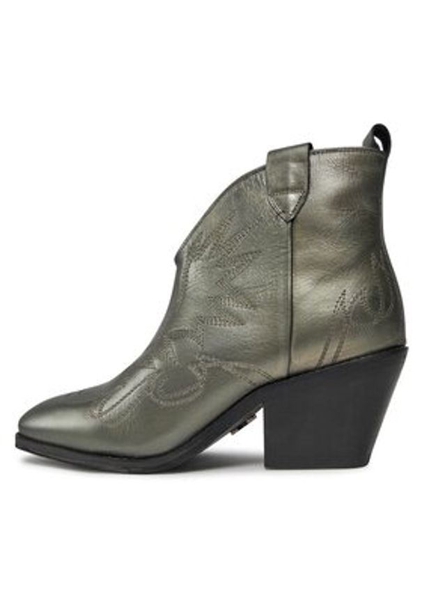 Bronx Kowbojki Western 47499-M Zielony. Kolor: zielony. Materiał: skóra