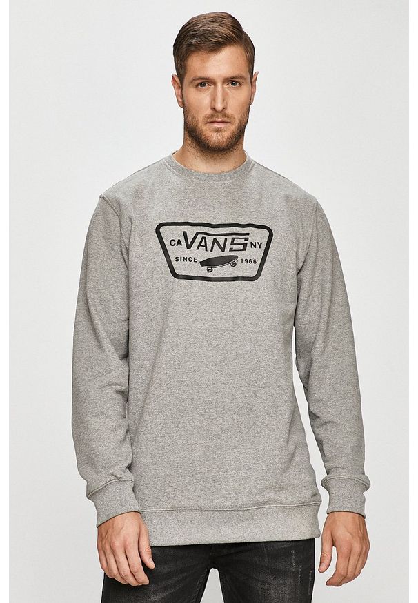 Vans - Bluza. Okazja: na co dzień. Kolor: szary. Wzór: nadruk. Styl: casual