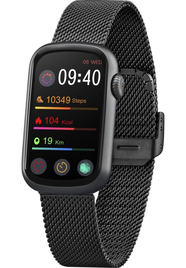 GARETT - Smartwatch Garett Wave RT Czarny (5904238483688). Rodzaj zegarka: smartwatch. Kolor: czarny