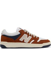 Buty męskie New Balance Numeric NM480DOR – brązowe. Kolor: brązowy. Materiał: dresówka, skóra, zamsz, syntetyk, guma, materiał. Szerokość cholewki: normalna. Wzór: nadruk. Sport: bieganie