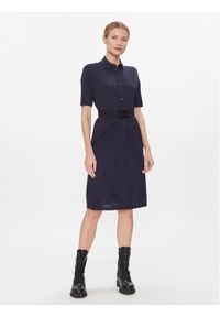 Armani Exchange Sukienka koszulowa 3DYADD YJEAZ 1593 Granatowy Regular Fit. Kolor: niebieski. Materiał: wiskoza. Typ sukienki: koszulowe