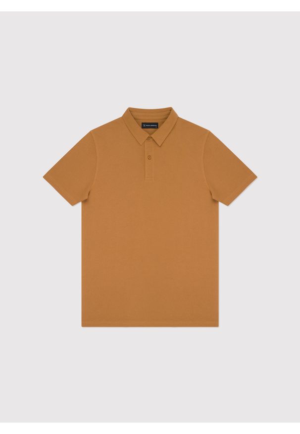 Pako Lorente - PAKO LORENTE – Męski t-shirt polo w kolorze beżowym. Okazja: na co dzień. Typ kołnierza: polo. Kolor: zielony, beżowy, brązowy. Materiał: bawełna, poliester. Styl: casual