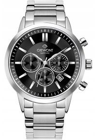 Zegarek Giewont Zegarek Męski Giewont Chronograph Sapphire Srebrno Czarny GW8510-B1. Kolor: czarny, srebrny, wielokolorowy #1
