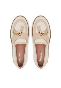 Pollini Loafersy SA10144G1MTO112A Écru. Materiał: materiał #3