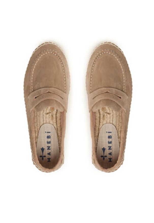 Manebi Espadryle Loafers Espadrilles W 1.9 LW Beżowy. Kolor: beżowy. Materiał: zamsz, skóra