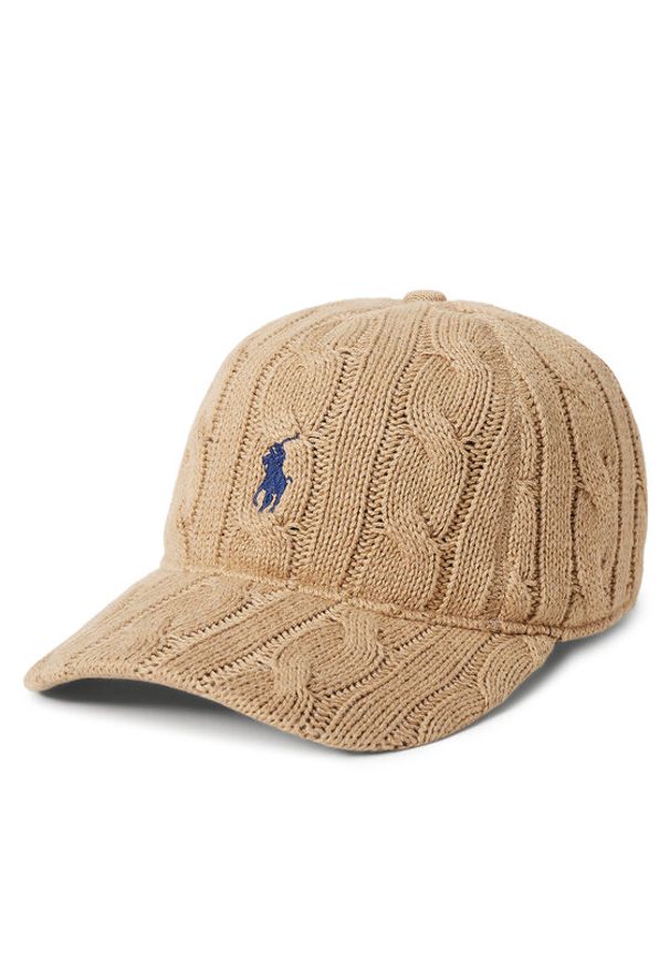 Polo Ralph Lauren Czapka z daszkiem 455981420002 Beżowy. Kolor: beżowy. Materiał: wełna, materiał