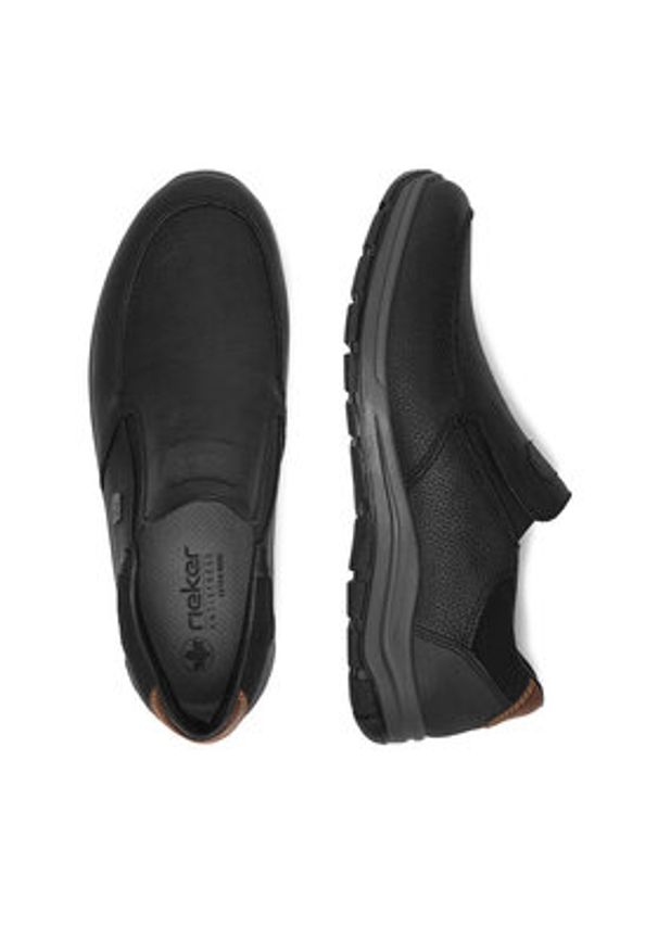 Rieker Półbuty 03651-00 Czarny. Kolor: czarny. Materiał: skóra