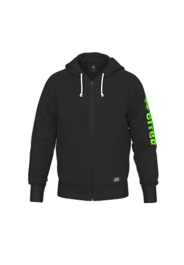 ERREA - Bluza z kapturem dla dzieci z zamkiem błyskawicznym Errea Essential. Typ kołnierza: kaptur. Kolor: czarny, wielokolorowy, zielony. Materiał: polar