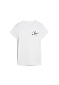 Puma Koszulka Ess Script 68498202. Kolor: biały. Wzór: haft