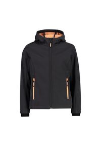 Kurtka dziecięca turystyczna CMP 3A29385N. Okazja: na co dzień. Typ kołnierza: kaptur. Kolor: czarny. Materiał: softshell. Styl: casual, sportowy #1