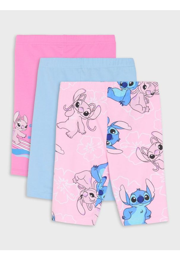 Sinsay - Krótkie legginsy 3 pack Stitch - wielobarwny. Długość: krótkie