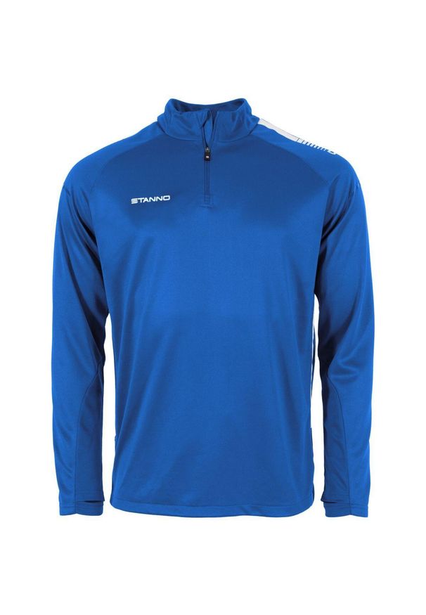 STANNO - Bluza dziecięca 1/4 z zamkiem błyskawicznym Stanno First. Kolor: wielokolorowy, niebieski, biały. Materiał: poliester