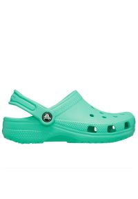 Klapki Crocs Classic Clog 206991-3WM - zielone. Kolor: zielony. Sezon: lato. Styl: młodzieżowy