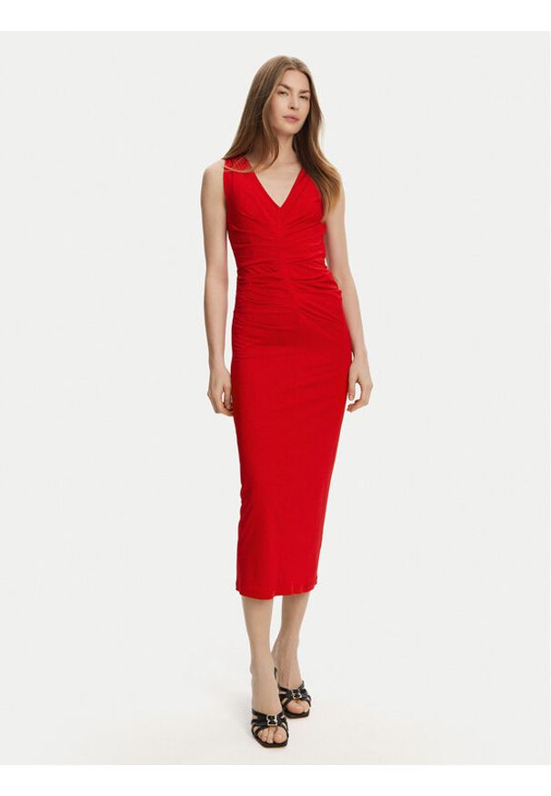 Marella Sukienka koktajlowa Harald 2513621022 Czerwony Slim Fit. Kolor: czerwony. Materiał: syntetyk. Styl: wizytowy