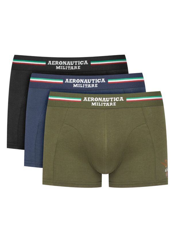 Aeronautica Militare Komplet 3 par bokserek AM1UBX001T Kolorowy. Materiał: bawełna. Wzór: kolorowy