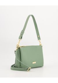 Unisono - Zielona torebka crossbody. Kolor: zielony. Materiał: skórzane. Styl: casual, elegancki. Rodzaj torebki: na ramię #3