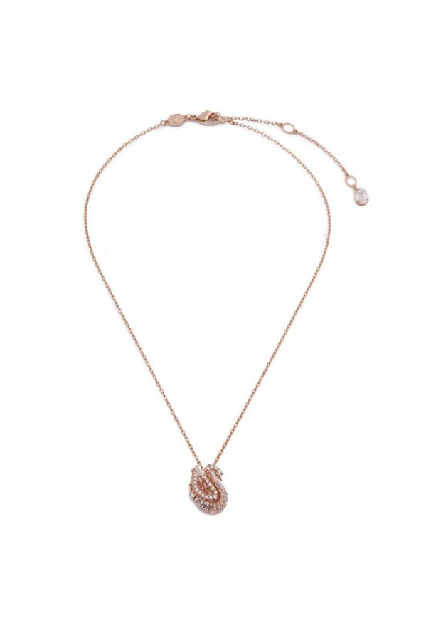 Swarovski Naszyjnik Swan 5732414 Różowe złoto. Materiał: metalowe. Kolor: złoty, różowy, wielokolorowy