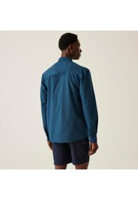 Regatta - Koszula turystyczna męska Travel Packaway L/S. Kolor: wielokolorowy, zielony, brązowy. Materiał: materiał. Długość rękawa: długi rękaw. Długość: krótkie. Sport: turystyka piesza #2