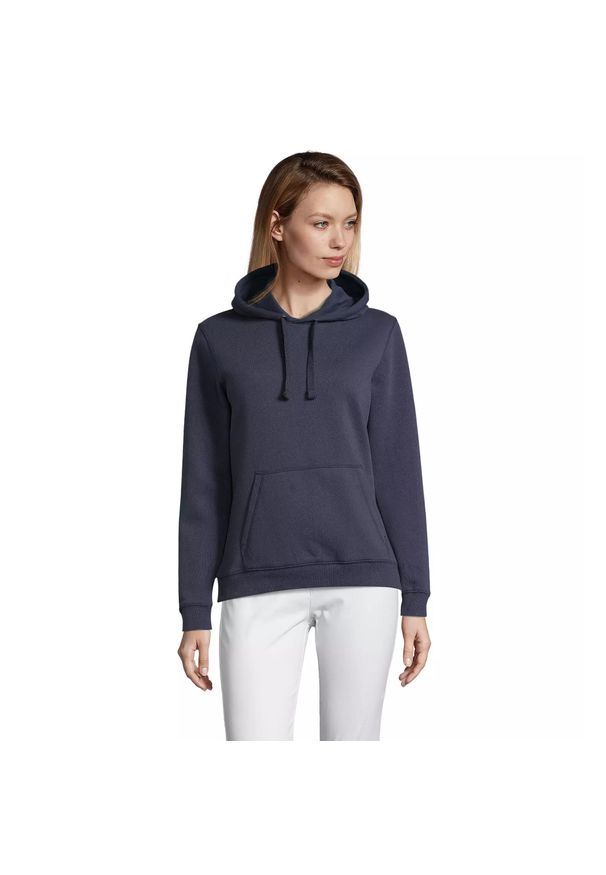 SOL'S - Bluza damska z kapturem Sol's Spencer. Typ kołnierza: kaptur. Kolor: niebieski