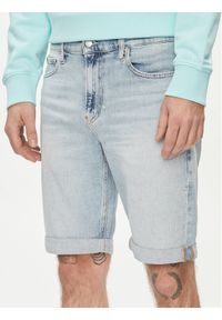 Calvin Klein Jeans Szorty jeansowe J30J324871 Niebieski Slim Fit. Kolor: niebieski. Materiał: bawełna