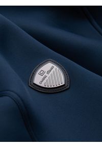 Ombre Clothing - Kurtka męska bomberka z pikowanym wzorem – granatowa V2 - Rozmiar: XL. Typ kołnierza: kołnierzyk stójkowy. Kolor: niebieski. Materiał: syntetyk, poliester, materiał. Wzór: aplikacja, nadruk. Styl: sportowy, elegancki #5